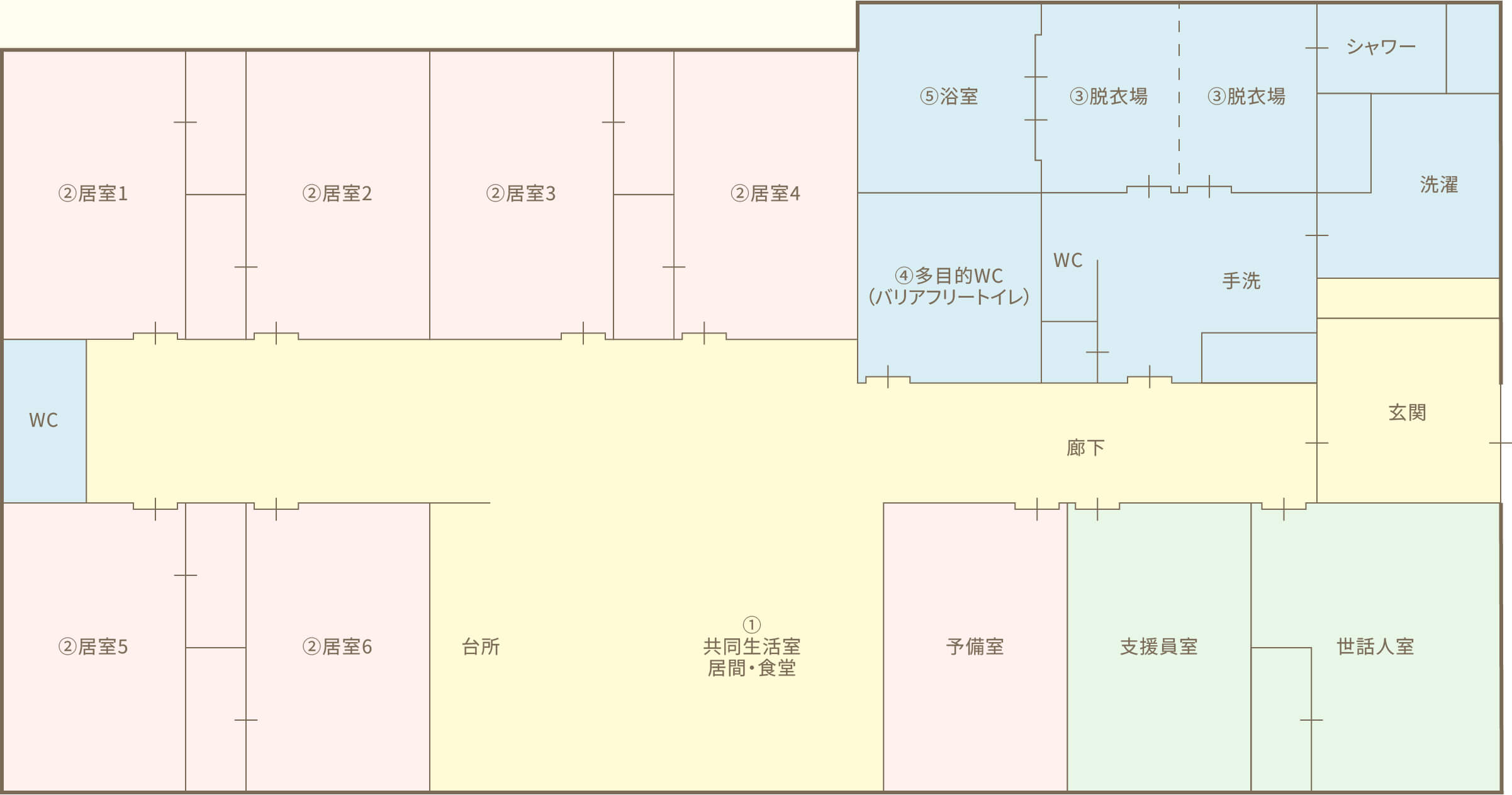 グループホーム平面図